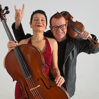 Violin cello trick playing